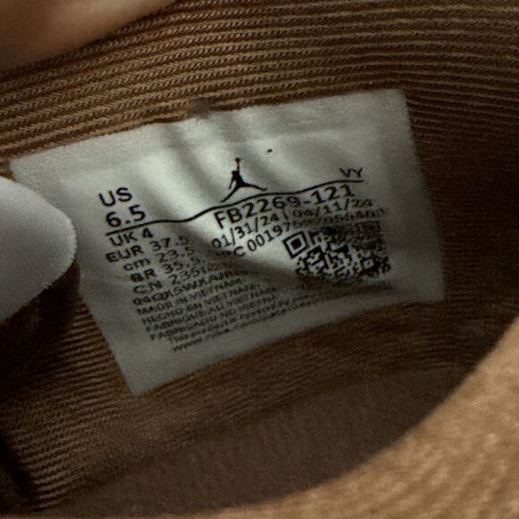 Nike Jordan Stadium 90 White Brown Women's Casual Shoes Size 6.5 FB2269-121 New - Picture 2 of 10